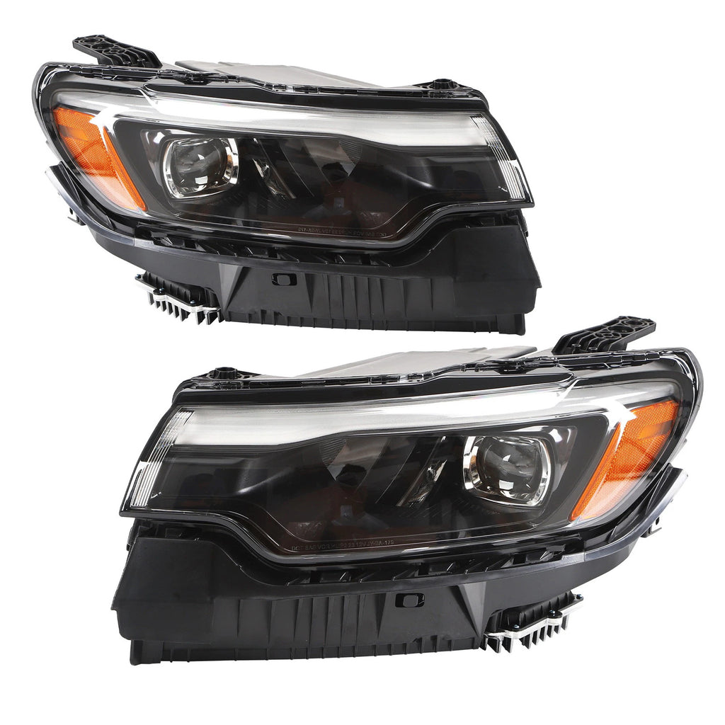 Full LED Projector Headlights Pair w/ LED Module for Jeep Compass (2022-2026)