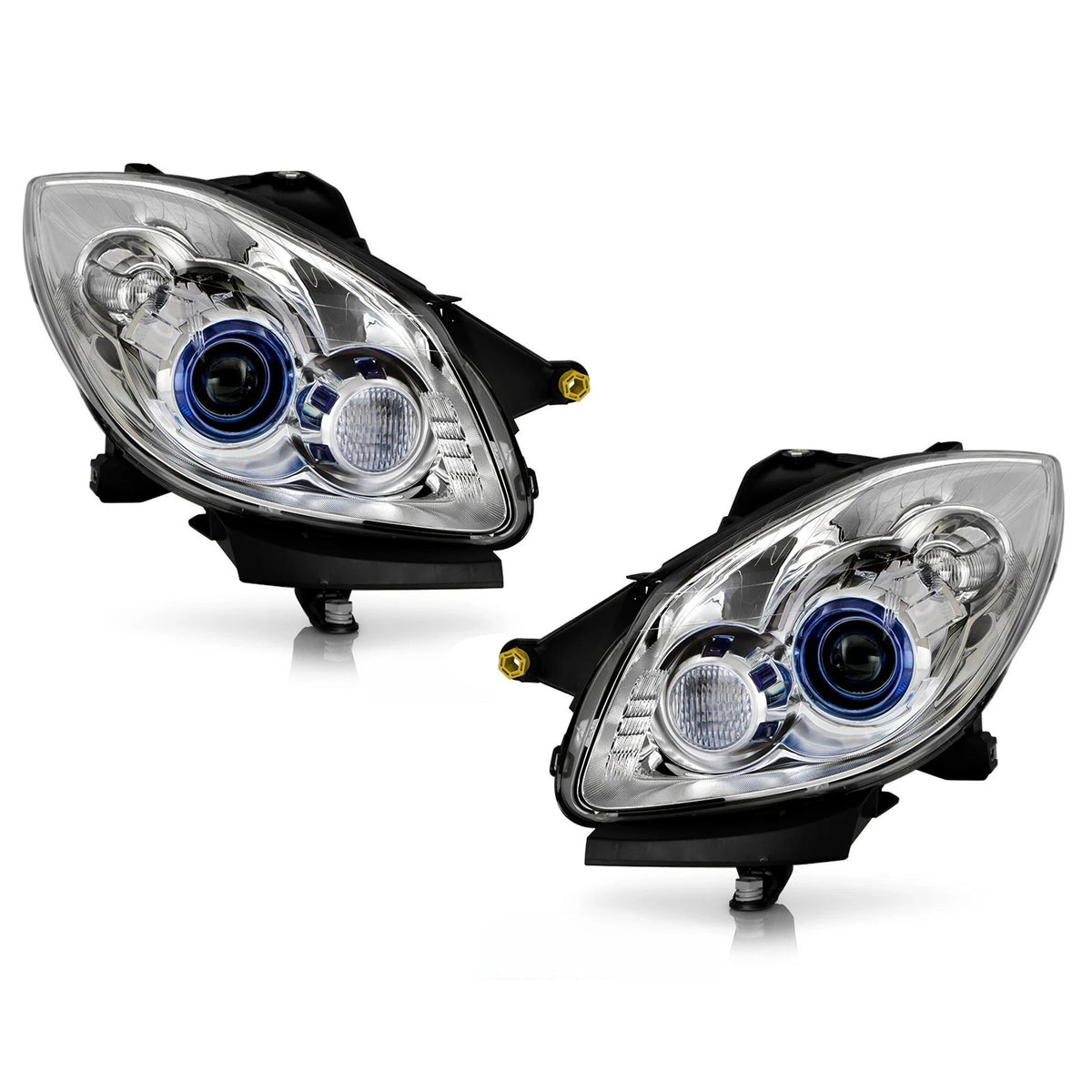 Chrome HID Projector Headlights Pair w/ AFS for Buick Enclave (2008-2012)
