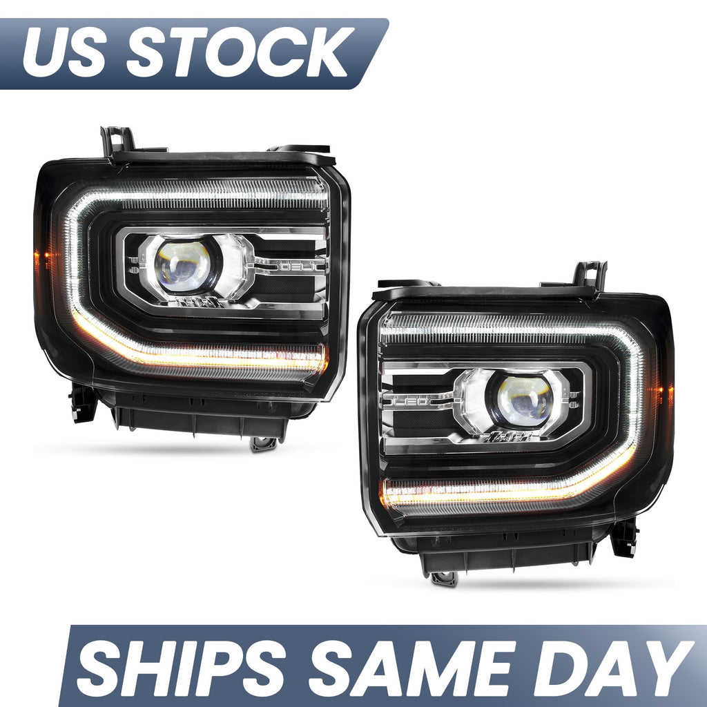 Left LED headlight side angle for 2016-2018 GMC Sierra 1500