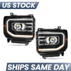 Left LED headlight side angle for 2016-2018 GMC Sierra 1500