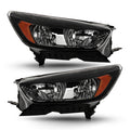 Black Halogen Headlights Pair w/ Bulbs for Ford Escape w/o LED DRL (2018-2019)