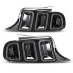 black sequential LED tail light view 2 for Ford Mustang (2013-2014)