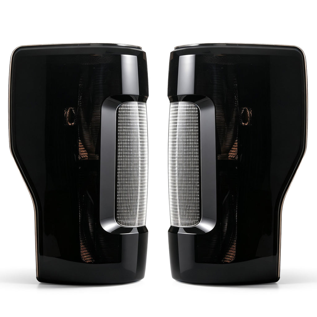 smoked halogen tail light view 2 for Ford F-250 F-350 Super Duty without BLIS (2017-2019)