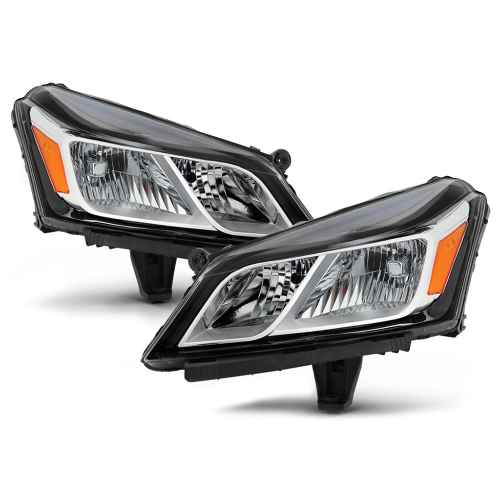 Chrome Halogen Headlights Pair w/ Bulbs for Chevrolet Traverse (2013-2017)