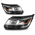 Chrome LED Headlights Pair w/o LED DRL for Ford Explorer Base (2016-2018)