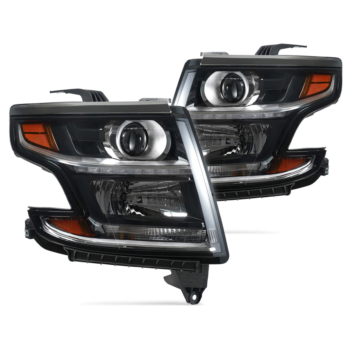 Pair HID headlight front angle for 2015-2020 Chevy Tahoe/Suburban
