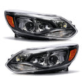 Black Projector Headlights Pair w/ LED DRL for Ford Focus (2012-2014)