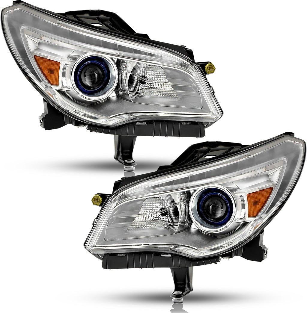 Chrome HID Projector Headlights Pair w/o AFS for Buick Enclave (2013-2017)
