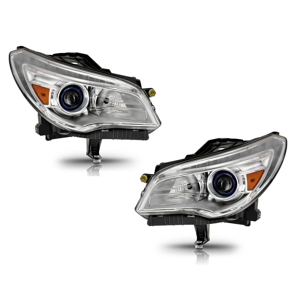 Chrome HID Projector Headlights Pair w/ AFS for Buick Enclave (2013-2017)