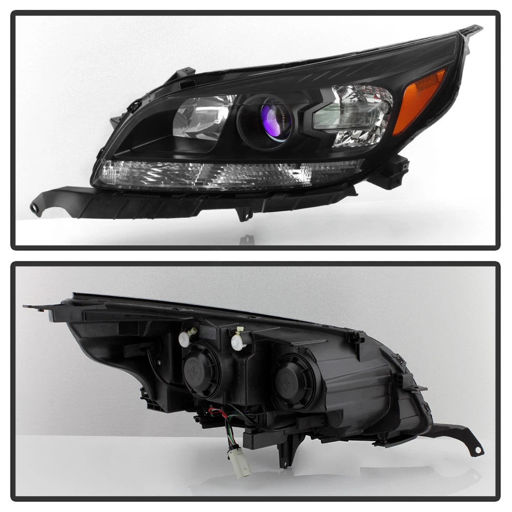 Pair halogen projector headlight front angle for 2013-2015 Chevrolet Malibu