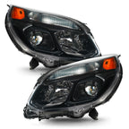 Black Bezel Halogen Headlights Pair for Chevy Equinox (2016-2017)