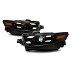 Pair LED headlight front angle for 2013-2019 Ford Taurus
