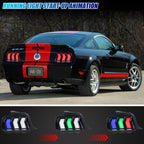 2005-2009 Ford Mustang with clear sequential LED tail lights installed