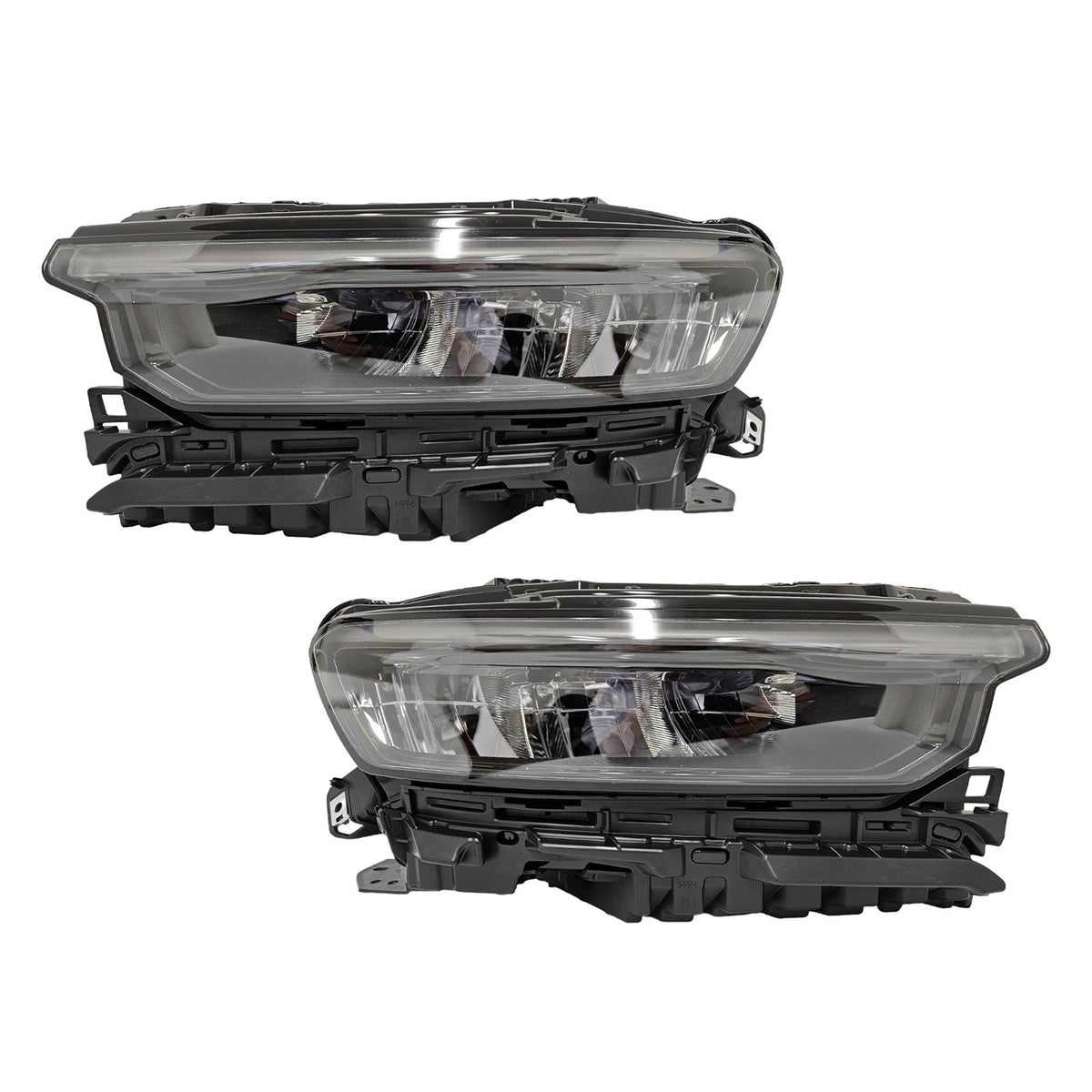 Black LED Headlights Pair w/ Animation & Leveling for Jeep Grand Cherokee L (2021-2024)