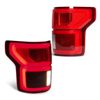 black LED tail light view 2 for Ford F-150 with BLIS (2018-2020)