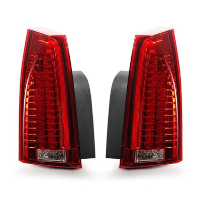 chrome red LED tail light view 2 for Cadillac CTS Sedan (2008-2013)