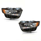 Black Halogen Projector Headlights Pair w/ Bulbs for Ford Edge Sport (2015-2018)