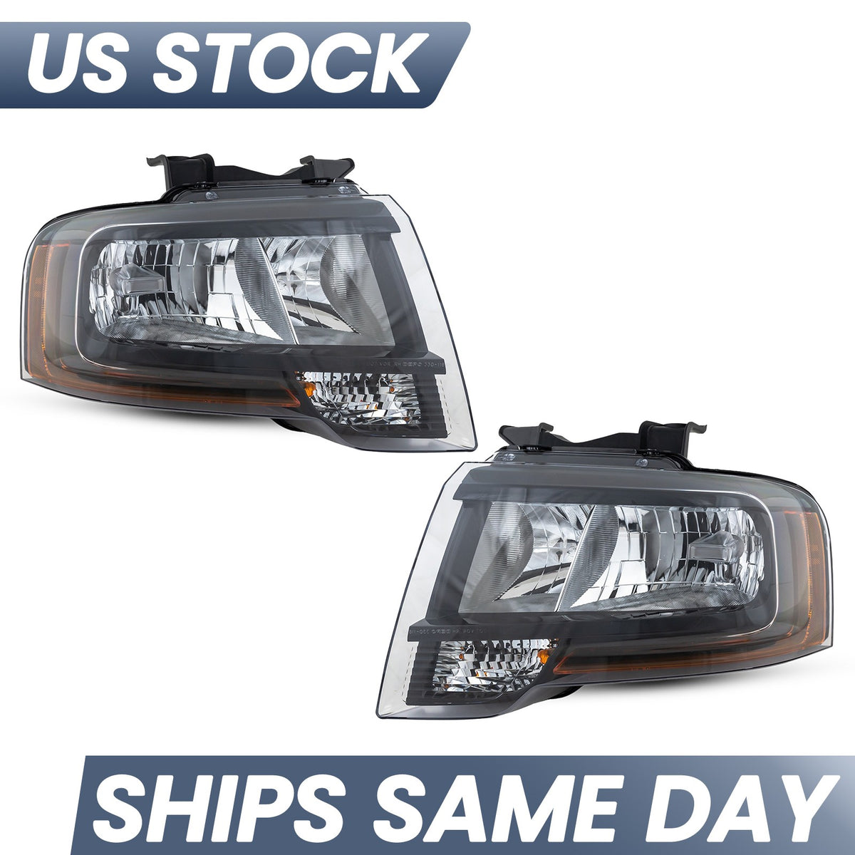 Left halogen headlight side angle for 2015-2017 Ford Expedition