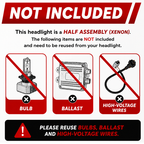 Half assembly diagram for 2009-2020 Nissan 370Z headlights