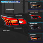 Running, brake, turn and reverse functions of the 2013-2019 Nissan Sentra LED tail light