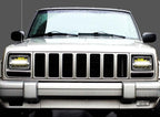 XDR LED Chrome Headlights w/DRL for XJ and YJ - GENSSI Lighting