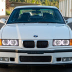 Installed on a white BMW E36 M3