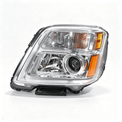 Chrome Halogen Projector headlights pair front view for 2010-2015 GMC Terrain SL SLE SLT