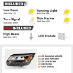 Left LED headlight side angle for 2016-2018 Ford Explorer