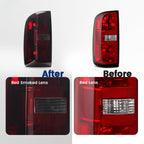 Red smoked vs factory red tail light comparison for 2015-2022 Chevy Colorado