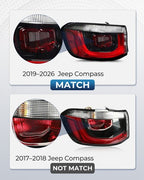 smoked halogen outer tail light view 3 for Jeep Compass (2019-2026)