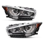 Pair LED headlight front angle for 2014-2022 Infiniti Q50