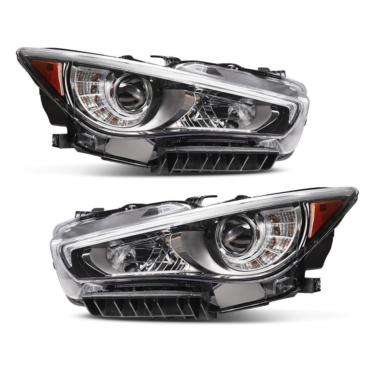 Pair LED headlight front angle for 2014-2022 Infiniti Q50