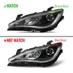 Left halogen headlight side angle for 2017-2020 Chrysler Pacifica