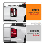black LED tail light view 3 for Chevy Silverado 1500 Halogen Models (2014-2018)