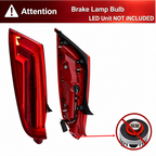 chrome LED tail light view 3 for Cadillac XTS (2013-2017)