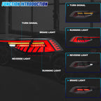 Running, brake, turn and reverse functions of the 2023-2026 Honda Accord Sedan LED tail light