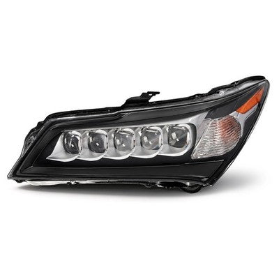 Black Full LED Jewel Eye headlights pair front view for 2014-2016 Acura MDX