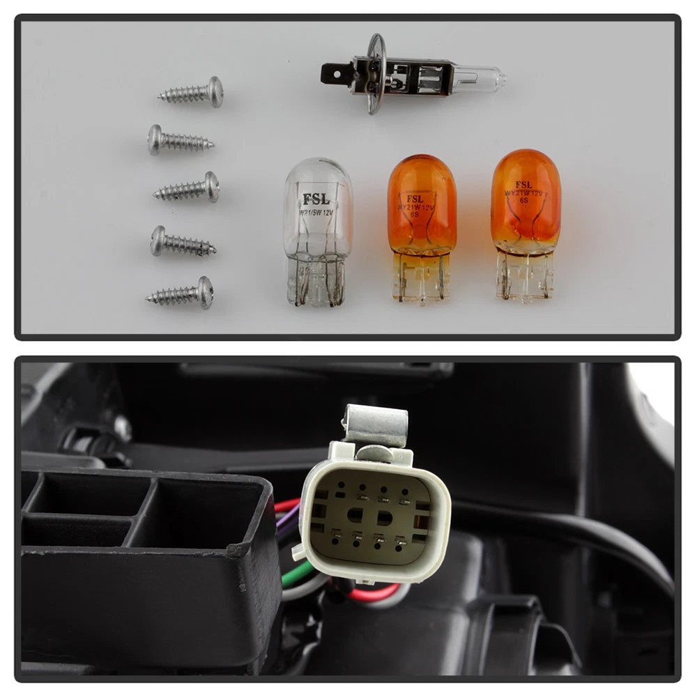 Left halogen projector headlight side angle for 2013-2015 Chevrolet Malibu