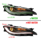 Left halogen headlight side angle for 2015-2017 Chrysler 200