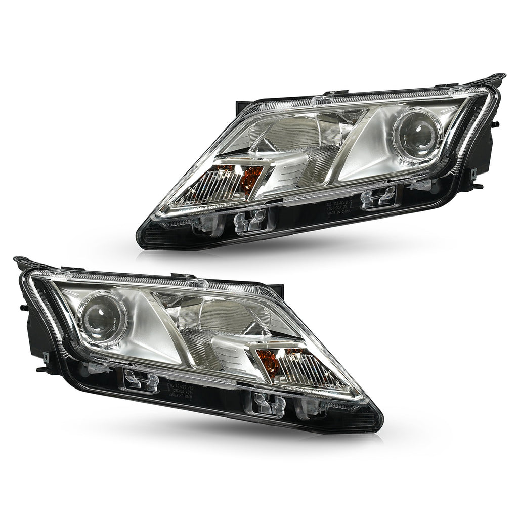 Pair halogen headlight front angle for 2010-2012 Ford Fusion