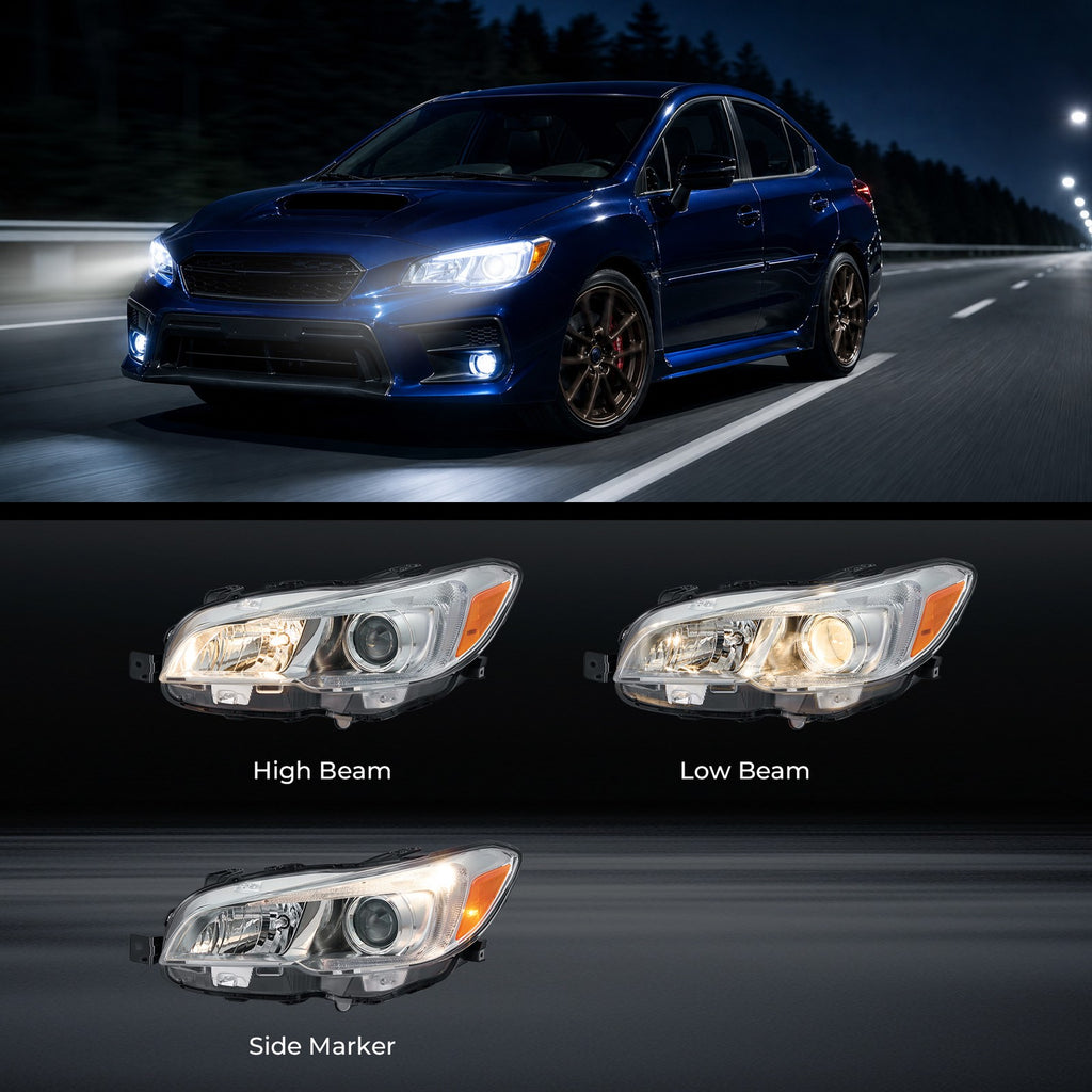 Chrome Projector Halogen headlight features and specifications for 2015-2020 Subaru WRX