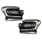 LED Headlights Pair w/ LED DRL, Chrome Trim for Ford Expedition (2022-2024)