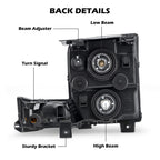 Black Halogen headlight features and specifications for 2006-2010 Jeep Commander