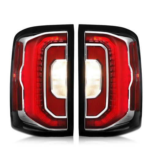 chrome LED tail light view 3 for GMC Sierra 1500 Factory LED Models (2016-2018)
