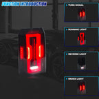 Running, brake, turn and reverse functions of the 2007-2017 Jeep Patriot LED tail light
