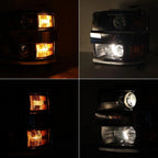 Left halogen headlight side angle for 2015-2019 Chevy Silverado HD