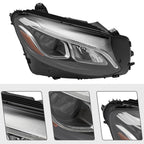 Pair LED headlight front angle for 2016-2019 Mercedes-Benz GLC