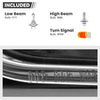 Pair halogen headlight front angle for 2017-2021 Jeep Compass