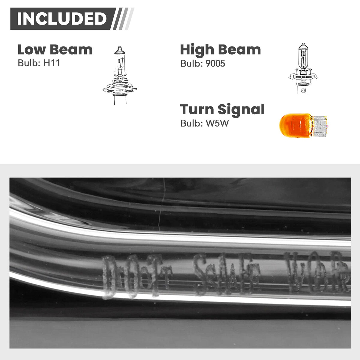 Pair halogen headlight front angle for 2017-2021 Jeep Compass