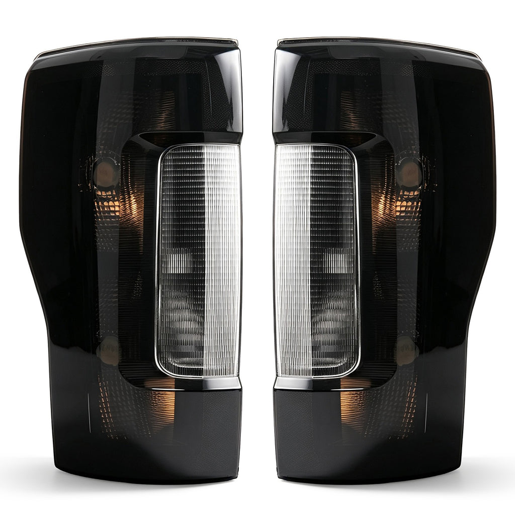 smoked halogen tail light view 3 for Ford F-250 F-350 Super Duty without BLIS (2017-2019)